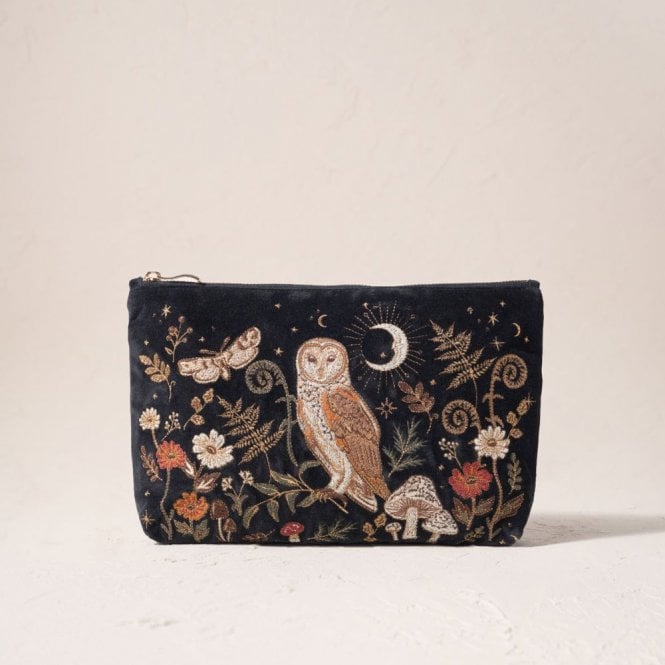 Elizabeth Scarlett Mystical Owl Everyday Pouch - Charcoal