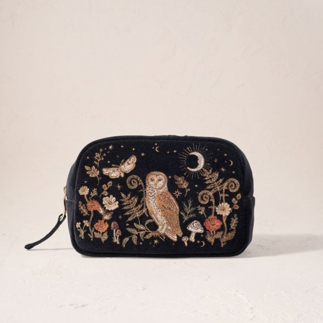 Elizabeth Scarlett Mystical Owl Makeup Bag - Charcoal