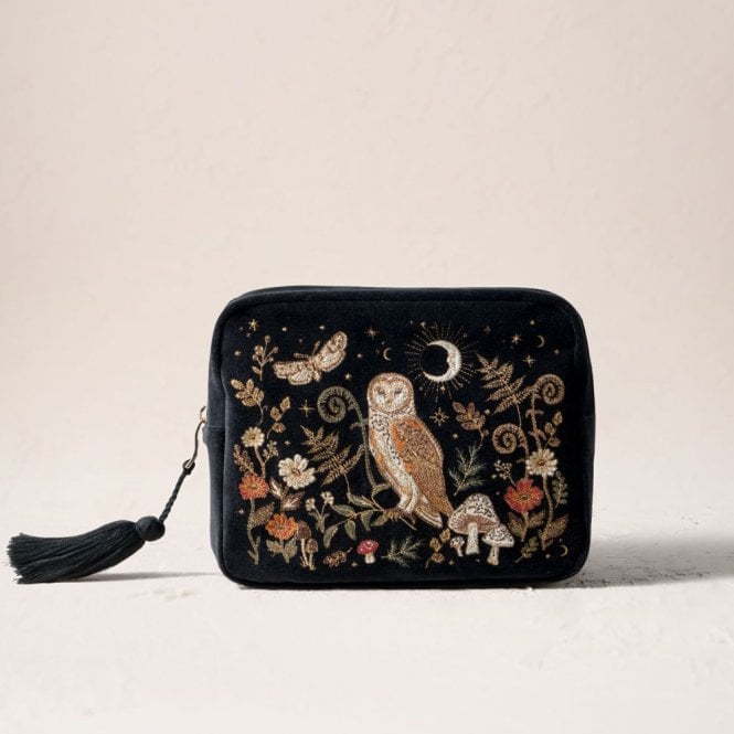 Elizabeth Scarlett Mystical Owl Washbag - Charcoal
