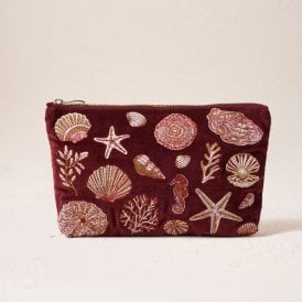 Ocean Treasures Velvet Everyday Pouch - Port