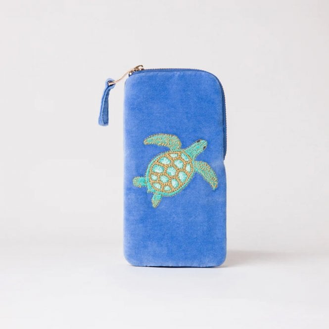 Elizabeth Scarlett Turtle Conservation Sunglasses Case - Caribbean Blue