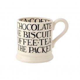 Black Toast All Over Half Pint Mug