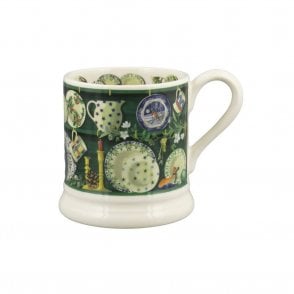 Green Christmas Dresser Half Pint Mug