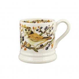 Owl In Sloe Berries Half Pint Mug