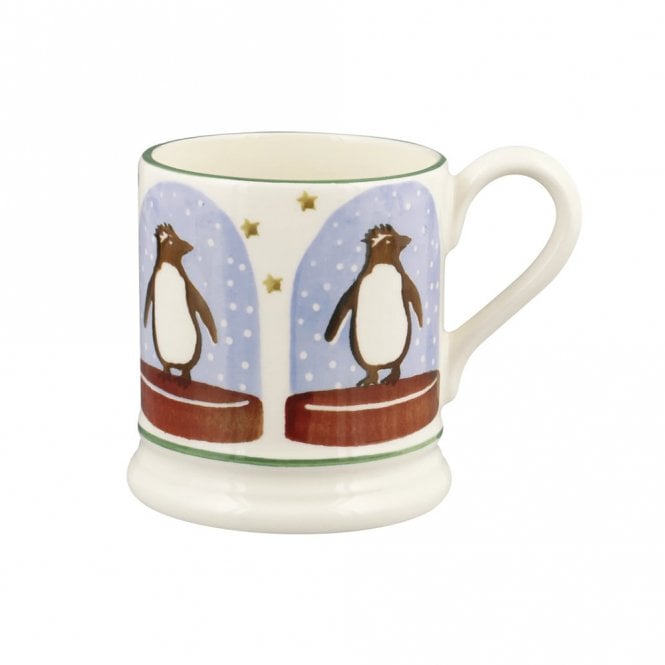 Emma Bridgewater Penguin Snow Globe Half Pint Mug
