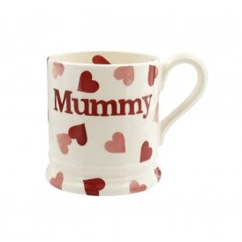 Pink Hearts Mummy Half Pint Mug