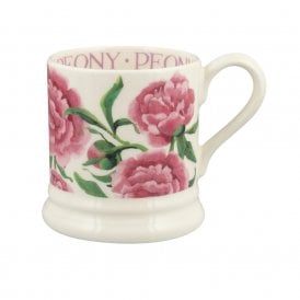 Pink Peony Half Pint Mug