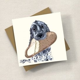 Beau Spaniel Puppy Glitter Card