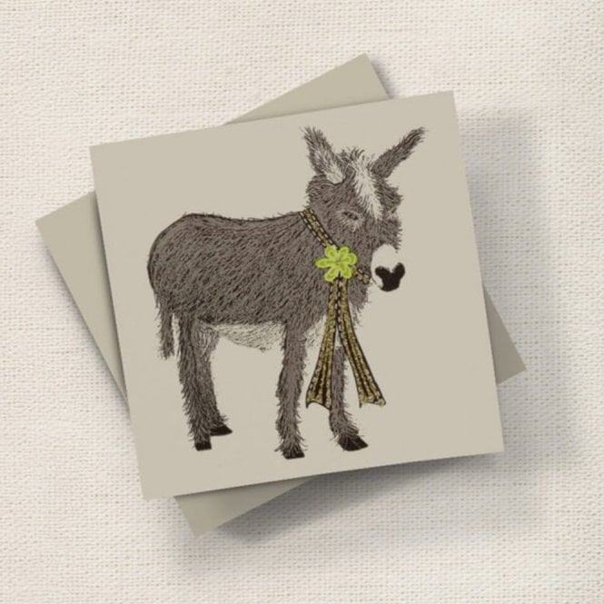 English Graphics Donkey Glitter Card