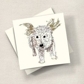Scouty Dog Glitter Card