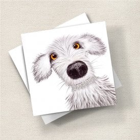 Spike Dog Glitter Card