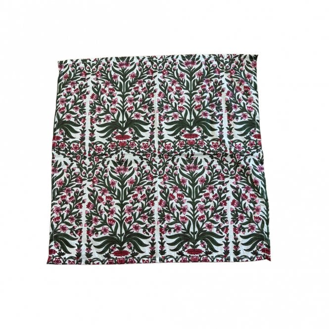 Essential Designs London Pink Floral Cotton Napkin
