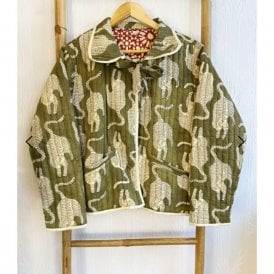 Samyuta Khaki Quilted Jacket