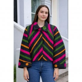 Suzani Multi Stripe Boho Bolero Short Jacket
