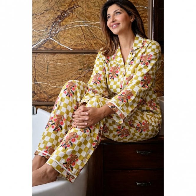 Essential Designs London Tiger Hand Printed Cotton Pyjamas