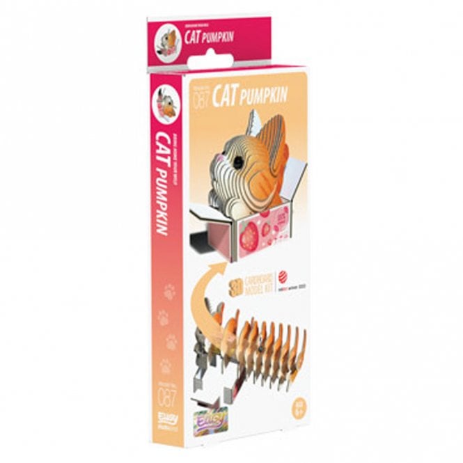 EUGY Build Your Own 3D Model Cat - Pumpkin