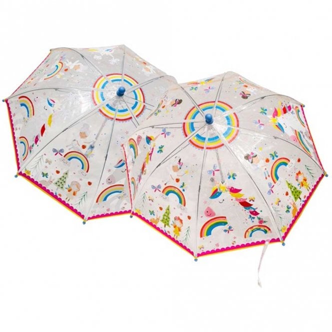 Floss & Rock Rainbow Fairy Transparent Colour Changing Umbrella