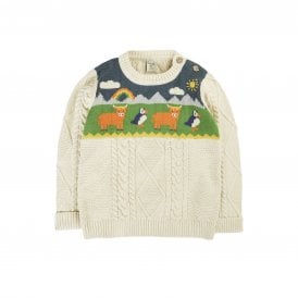 Highlands Natural Clyde Cable Knit Jumper