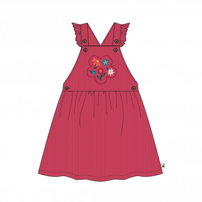 Frugi Rose Flowers Isla Dungaree Dress