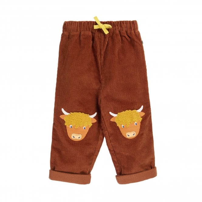 Frugi Rust Highland Cow Arlo Cord Trousers