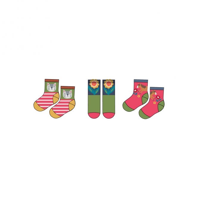 Frugi Wild Shetland Little Socks 3 Pack
