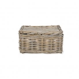 Bembridge Rattan Storage Basket with Lid - Large