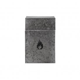 Black Steel Firelighter Storage Box