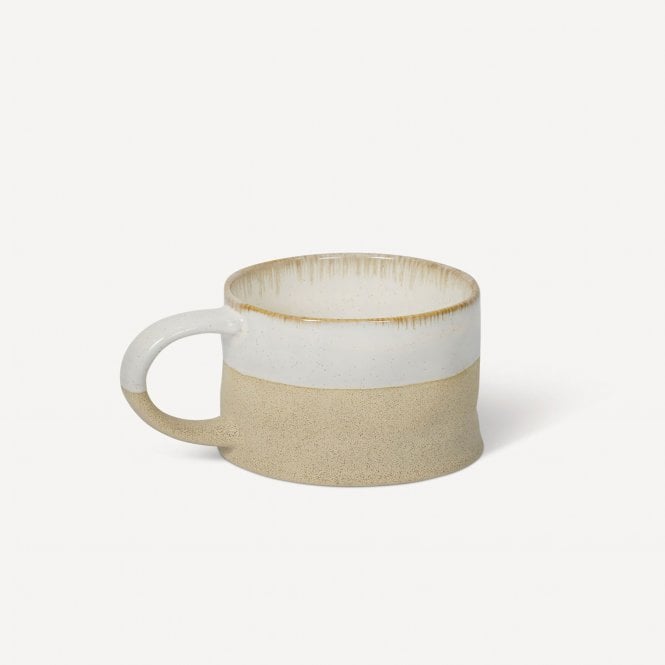 Garden Trading Bladon Half Glazed Stoneware White Mug