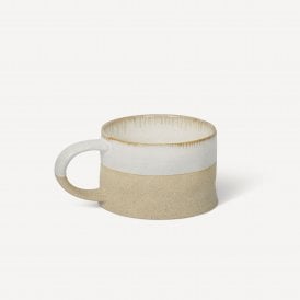 Bladon Half Glazed Stoneware White Mug