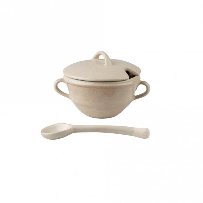Garden Trading Chalgrove Stoneware Sugar Bowl with Spoon