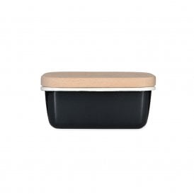 Enamel Butter Dish Carbon