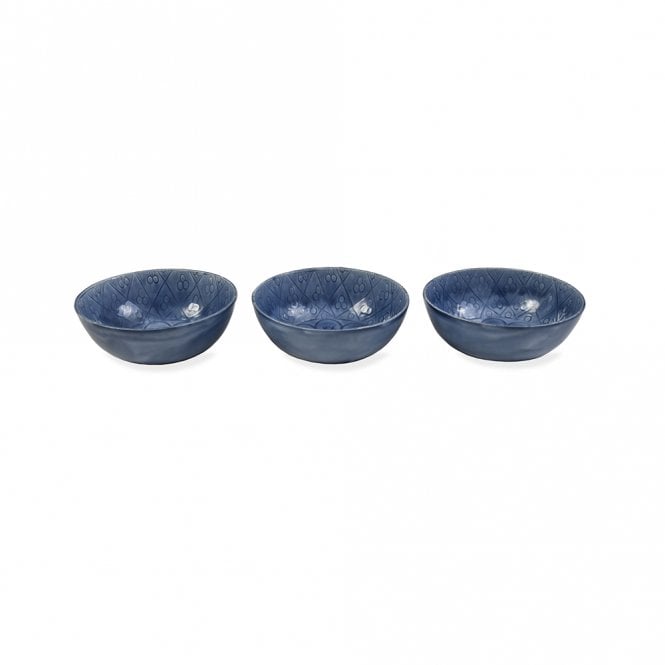 Garden Trading Fiscardo Blue Nibbles Bowls Set of 3