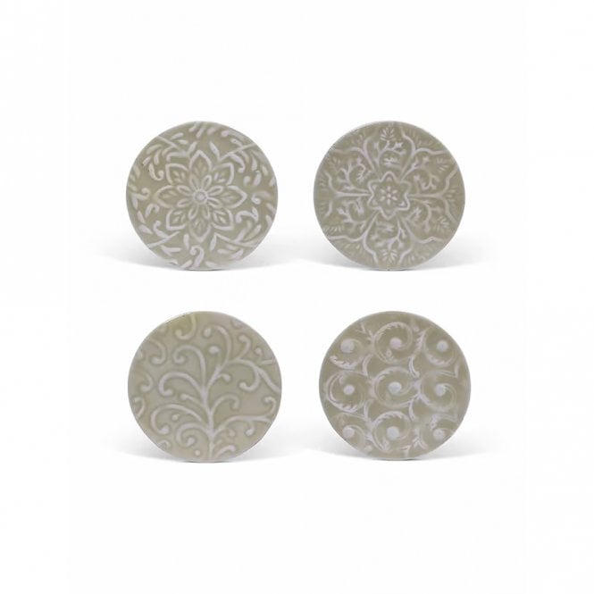Garden Trading Fiskardo Clay Coasters Set of 4