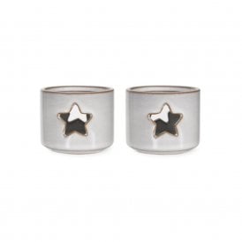 Ithaca Ceramic Tealight Holders Set of 2