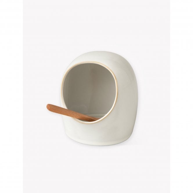 Garden Trading Ithaca Stoneware White Salt Cellar