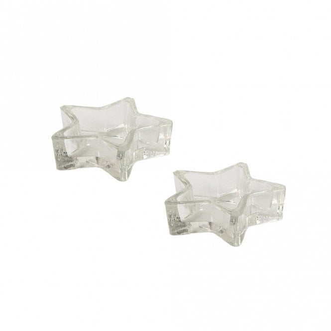 Garden Trading Leverton Glass Star Tealight Holders Set of 2