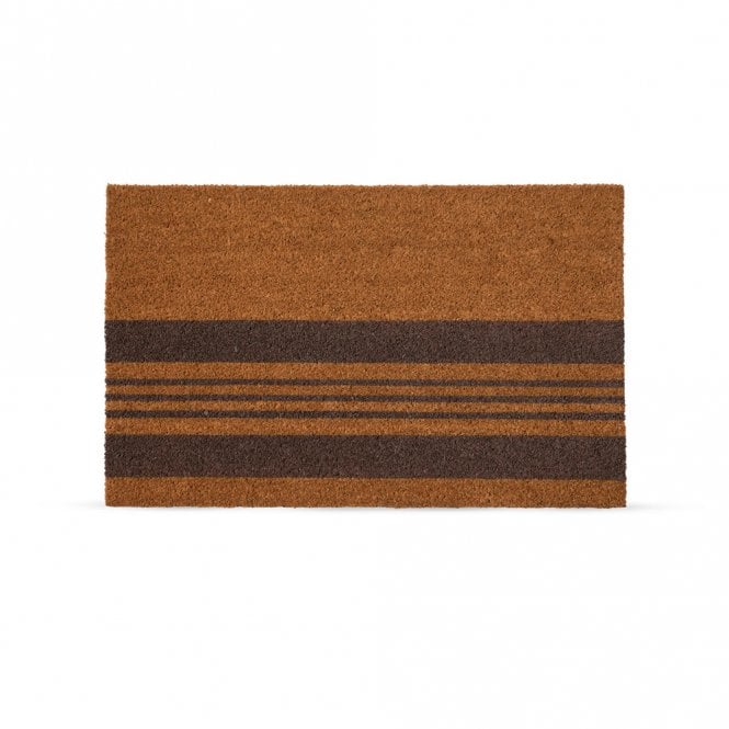 Garden Trading Placement Stripe Antique Brown Coir Doormat Small