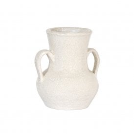 Ravello White Vase with Handles
