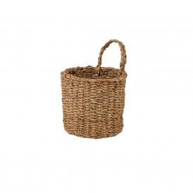 Seagrass Natural Small Brading Hanging Basket - Small