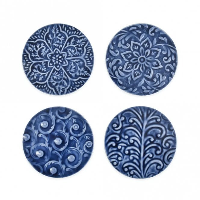 Garden Trading Set of Four Blue Fiskardo Coasters