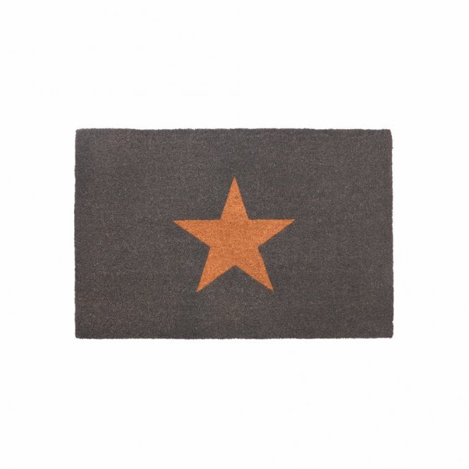 Garden Trading Star Charcoal Coir Doormat Small