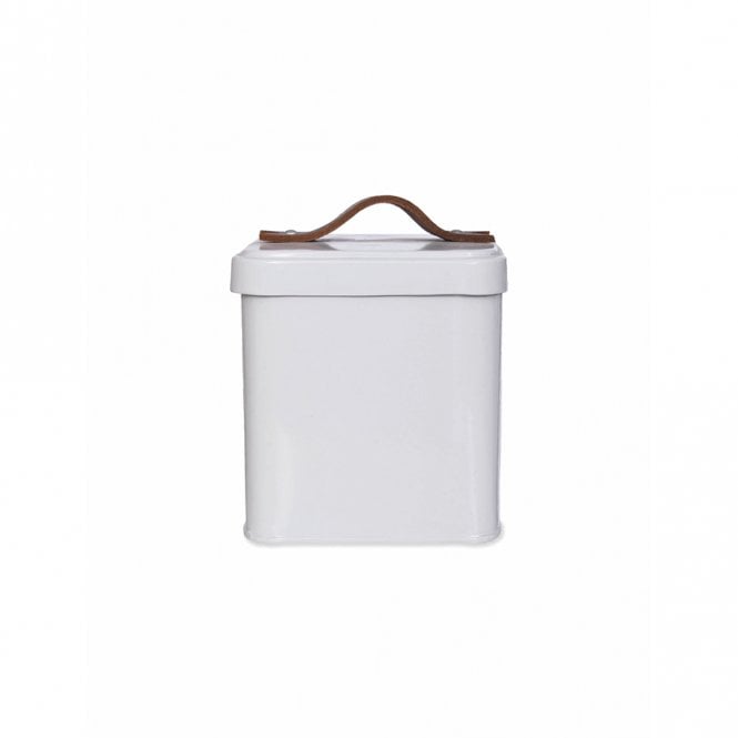 Garden Trading Stowell Pet Treat Tin with Leather Handle Chalk