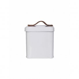 Stowell Pet Treat Tin with Leather Handle Chalk
