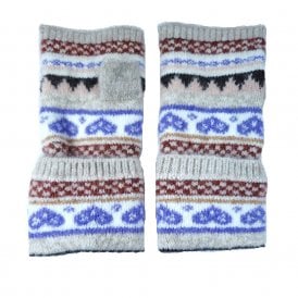 Fawn Nordic Heart Fingerless Gloves