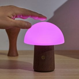 Walnut Mini Alice Mushroom Lamp