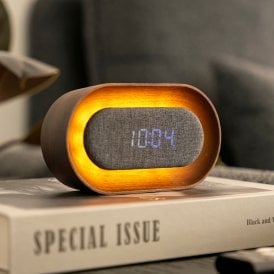 Walnut Oval Lumos Clock