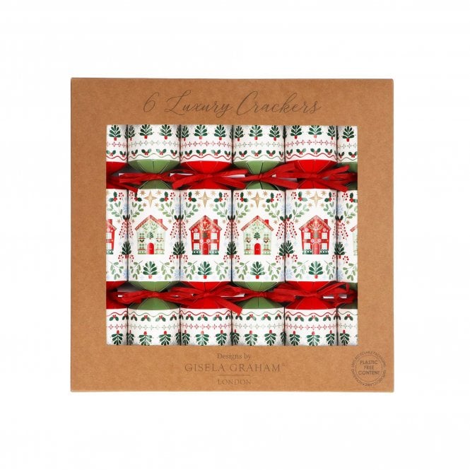 Gisela Graham Alpine House Box of 6 Luxury Crackers
