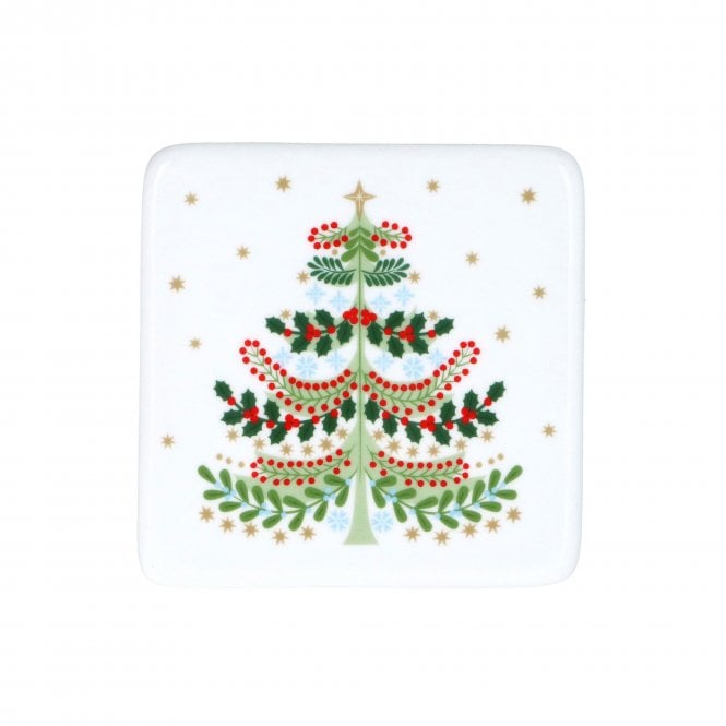 Gisela Graham Alpine Tree Porcelain Coaster
