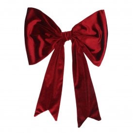 Burgundy Velvet Bow Decoration