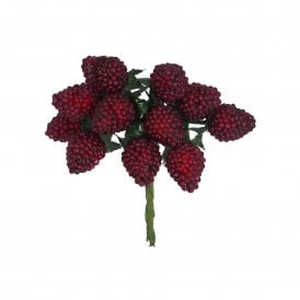 Dark Red Raspberry Bunch Pick